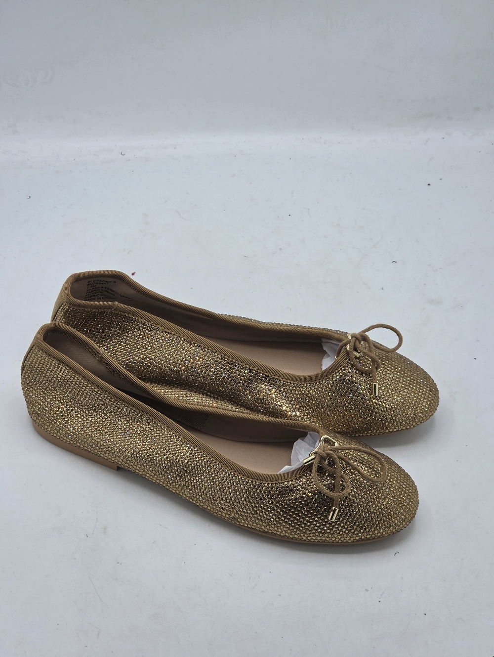 Steve Madden Blossoms-R Gold Rhinestone Ballet Flats Sz 7.5M - Picture 5 of 14